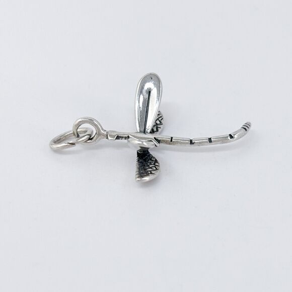 Vintage SJC Sterling Silver 925 Dragonfly Pendant - Picture 3 of 6